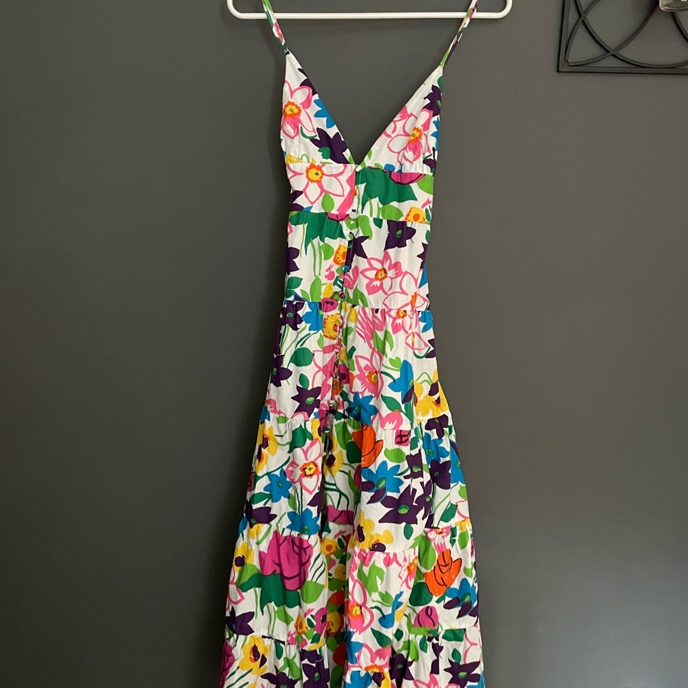 J. Crew EUC Pink Purple Maxi Sundress Sleeveless